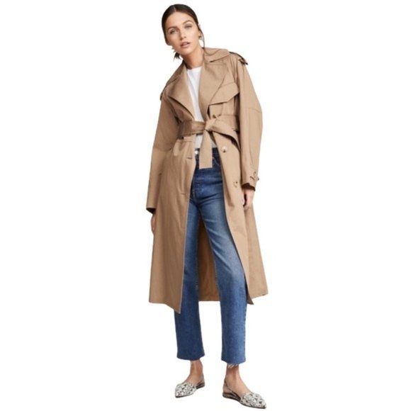 Vince Jackets & Blazers - NWT Vince Dark Khaki Belted Trench Coat - Large